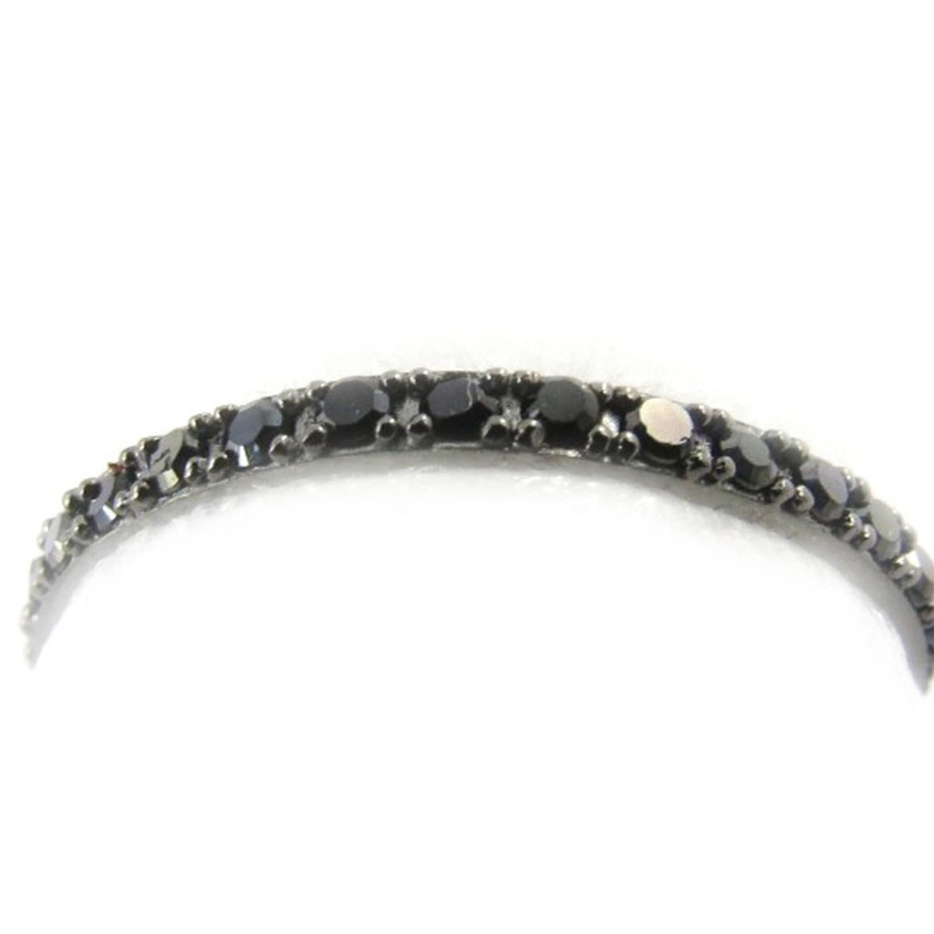 Alliance Argent \'Pour la Vie\' noir (rhodié) - 15 mm - [J5244]