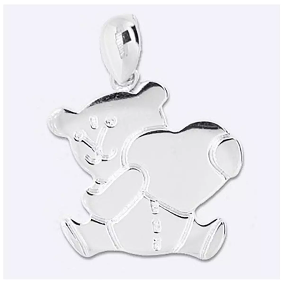 les trésors de lily Pendentif Argent 'Teddy' argenté (rhodié) 18x18 mm [J5264]