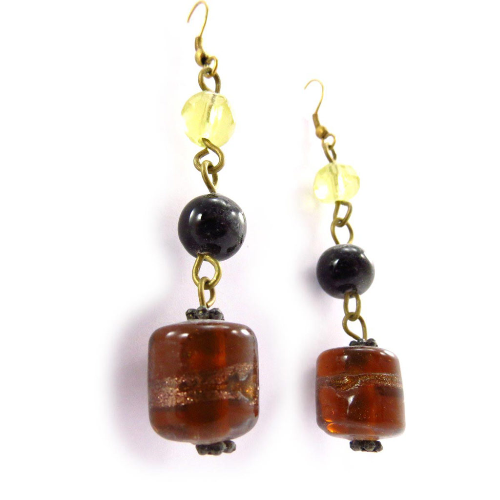 Boucles \'Calcutta\' marron  - [J6814]