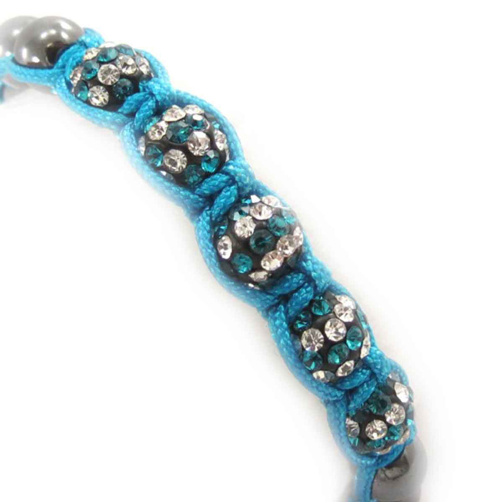 Bracelet ethnique \'Shambhala\' turquoise - [J8710]