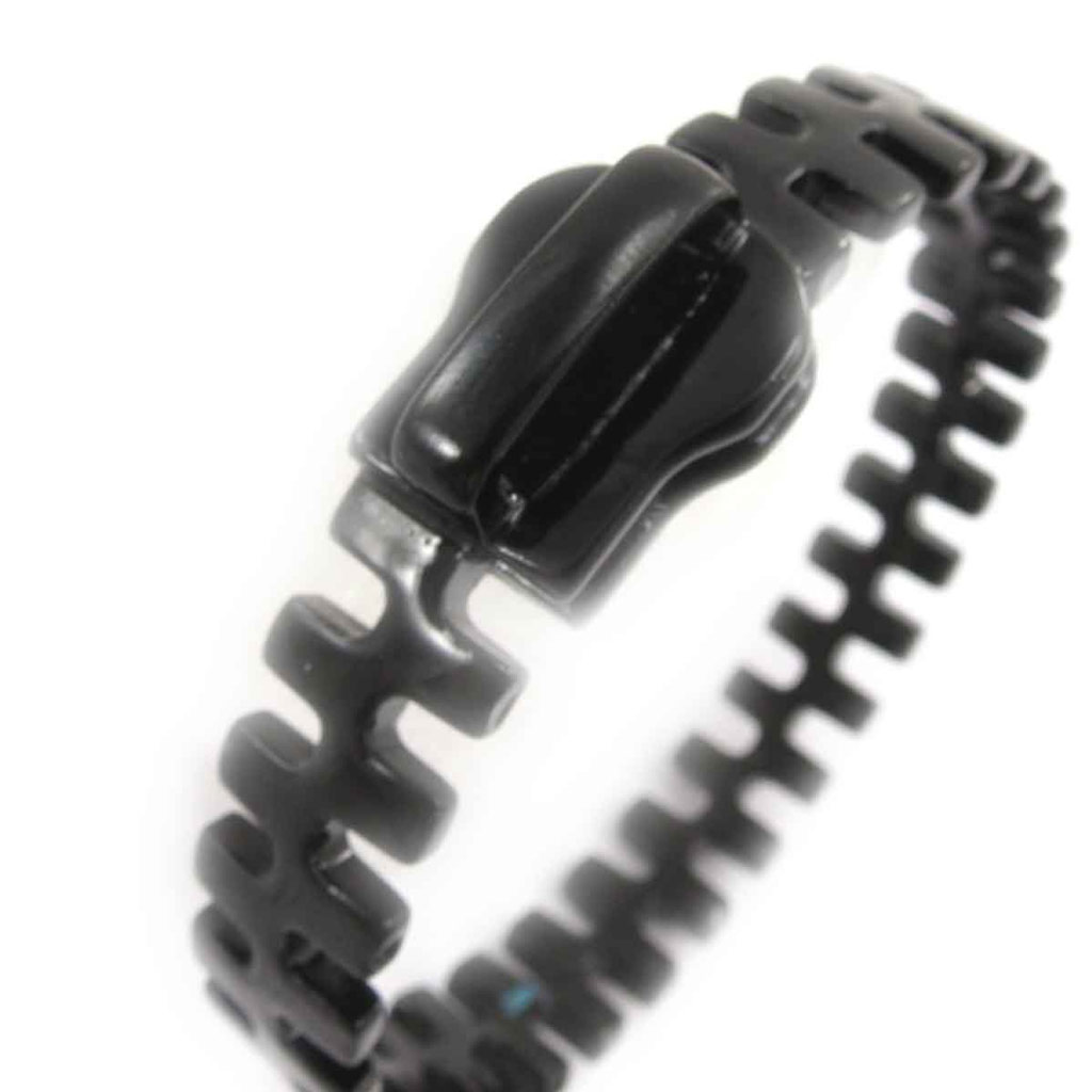 Bracelet créateur \'Zip Séduction\' noir - [J8713]