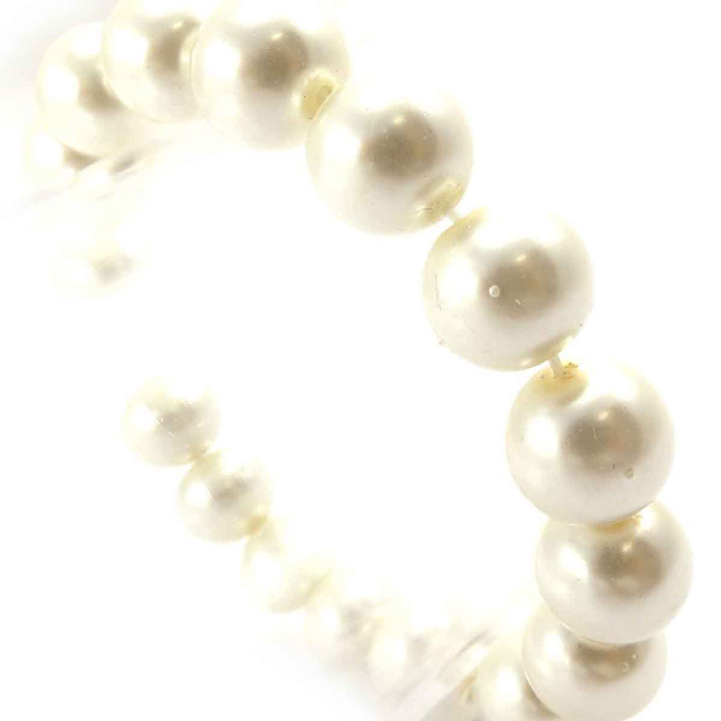 Bracelet \'Perla\' ivoire 12 mm - [J8717]