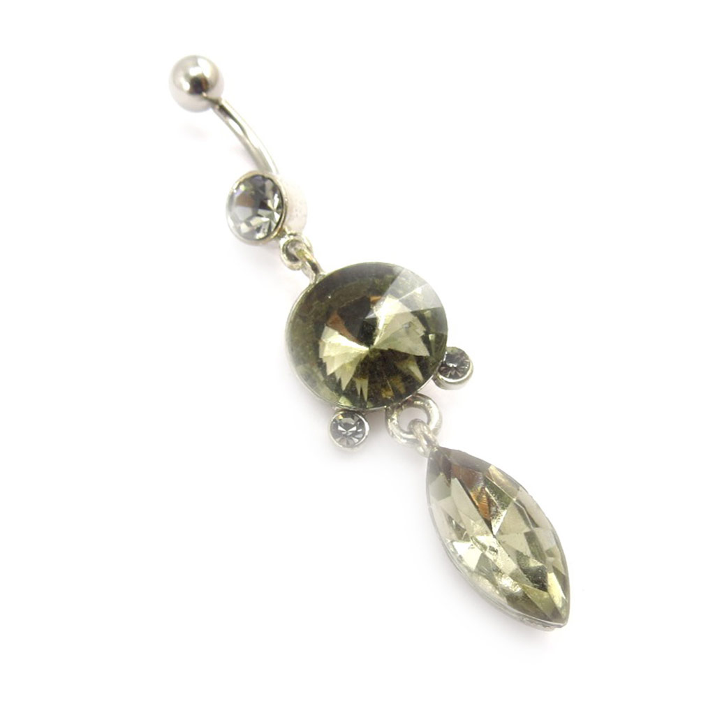 Body Piercing \'Scarlett\' gris fumé - [K0715]