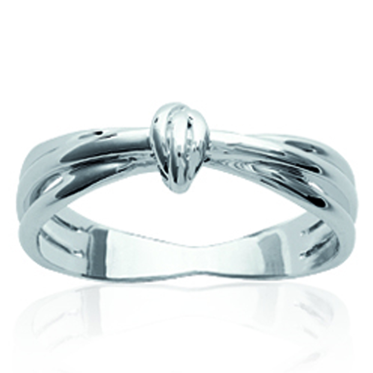Bague Argent \'Chorégraphie\' argenté - 6 mm - [L0720]