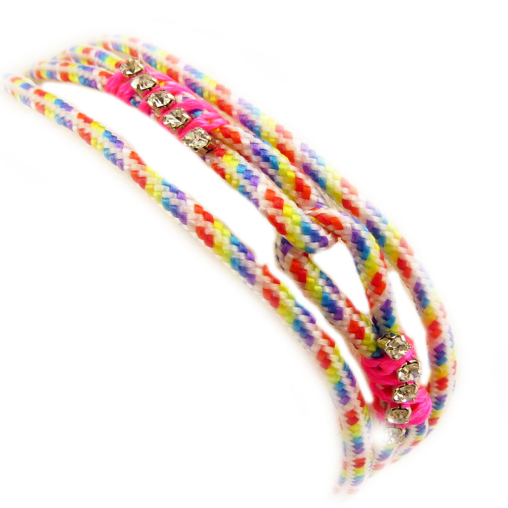 Bracelet fantaisie \'Kilimanjaro\' blanc tutti frutti - [L5185]