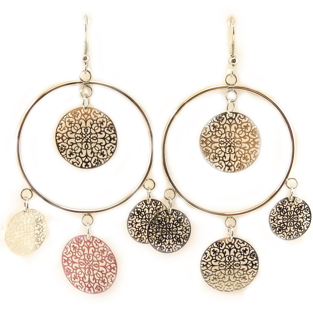 Boucles Créateur \'Carmen\' argenté - [L5217]