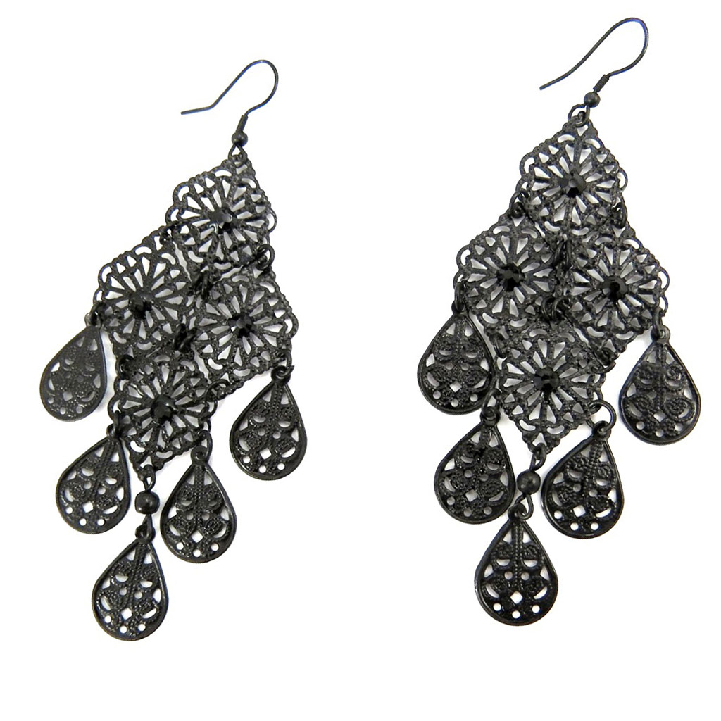 Boucles \'Carmen\' noir - [L5774]
