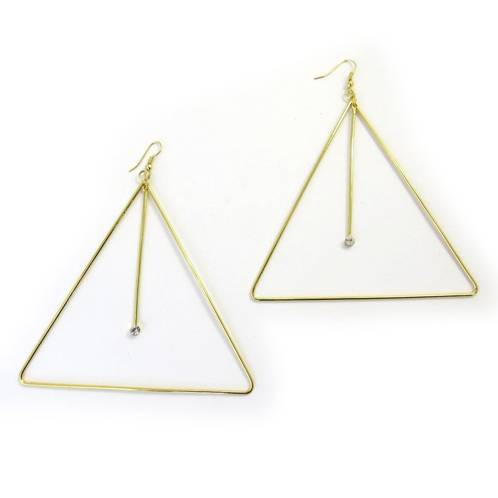 Boucles Créateur \'Triangle\' doré  - [L7630]