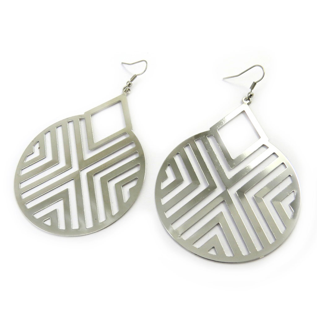 Boucles \'Chorégraphie\' argenté - [L7640]