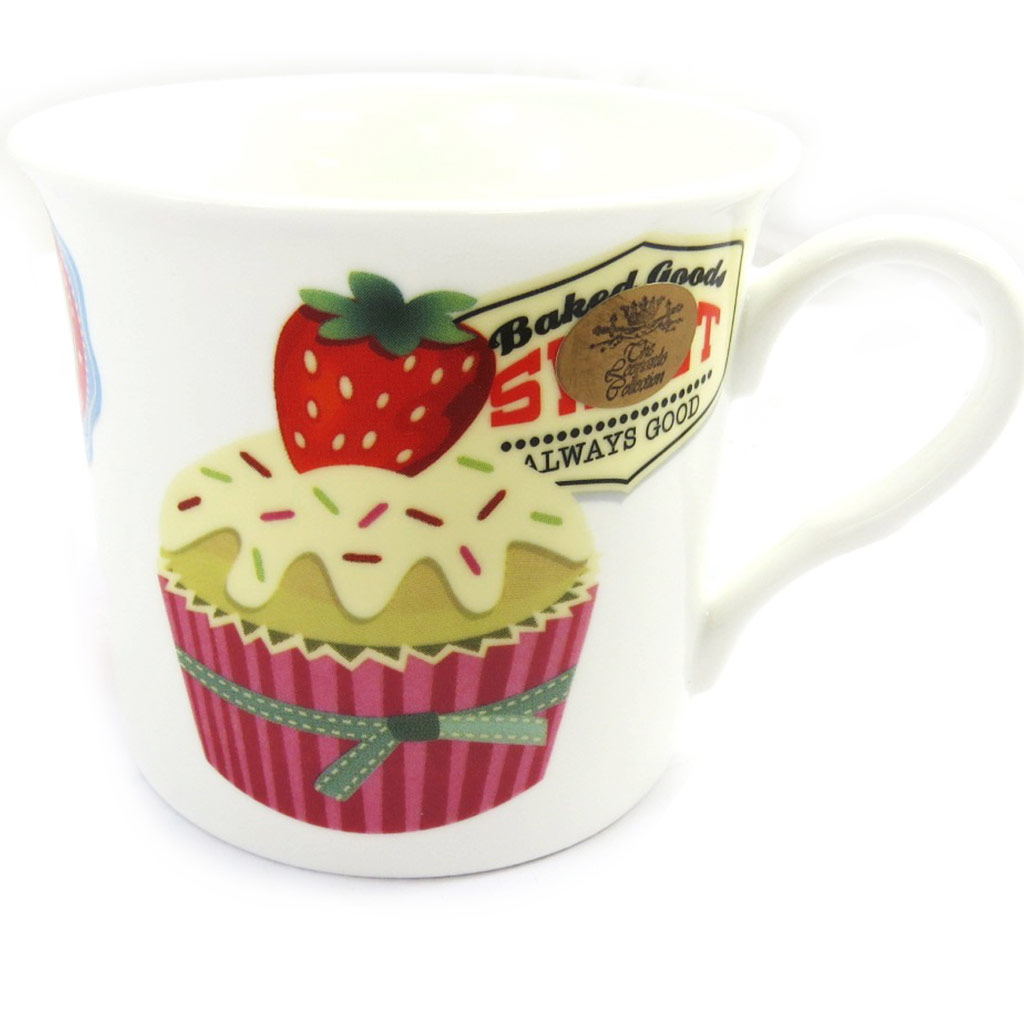 Tasse Mug \'Cupcakes\' blanc multicolore - [L8887]