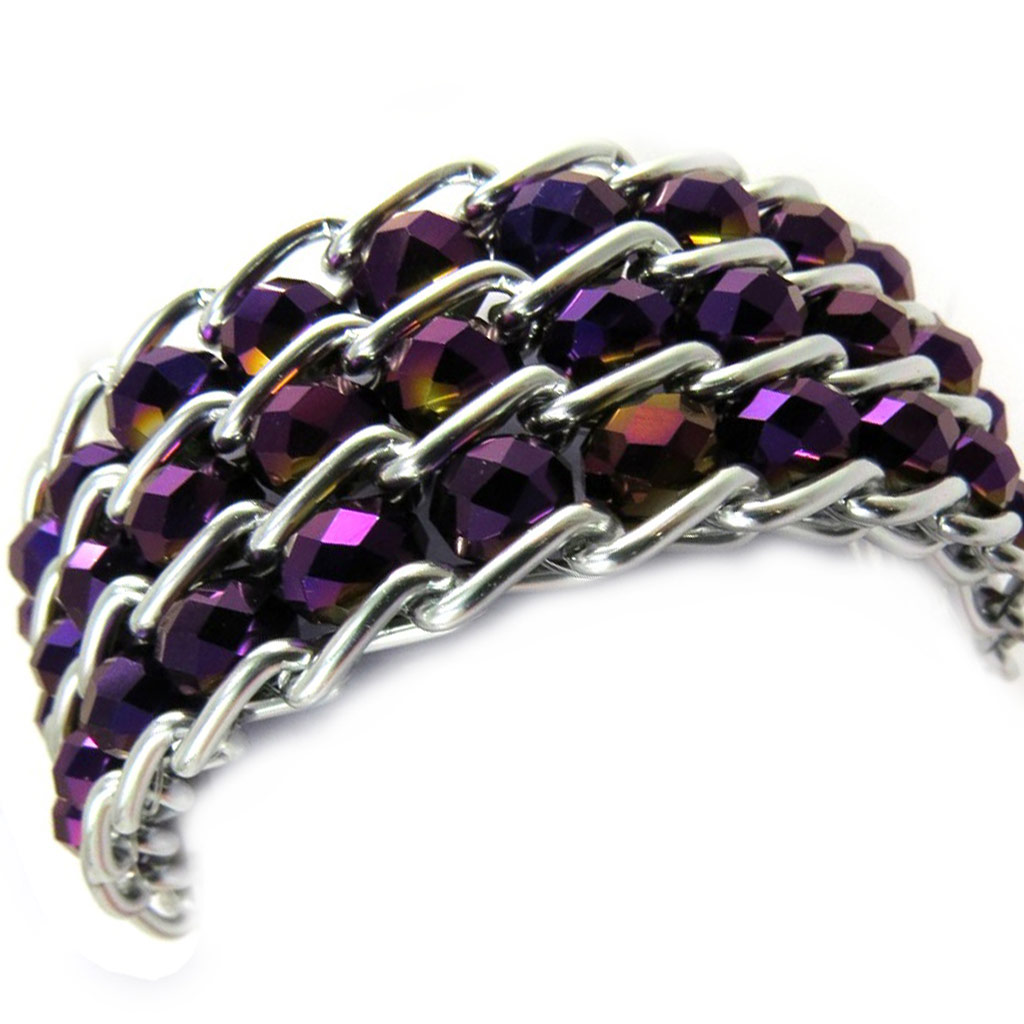 Bracelet Créateur \'Scarlett\' violet - [M2568]