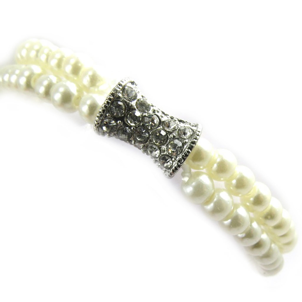 Bracelet \'Sissi\' blanc ivoire - [M2572]