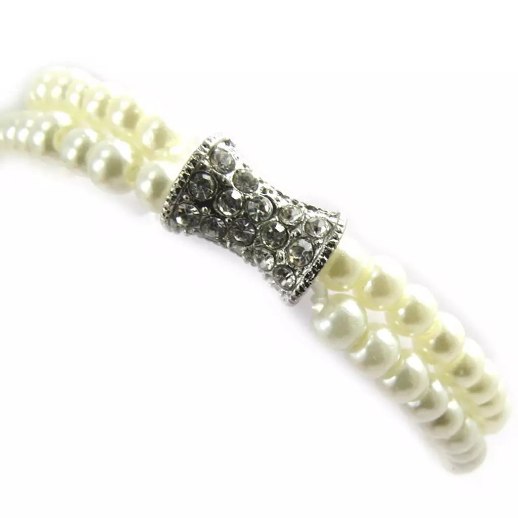 les trésors de lily Bracelet 'Sissi' blanc ivoire [M2572]