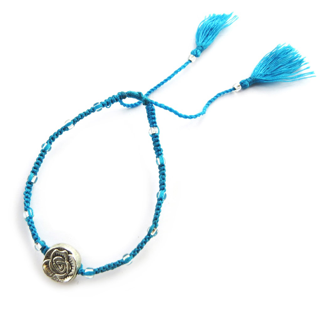 Bracelet ethnique \'Altaï\' turquoise - [M8145]