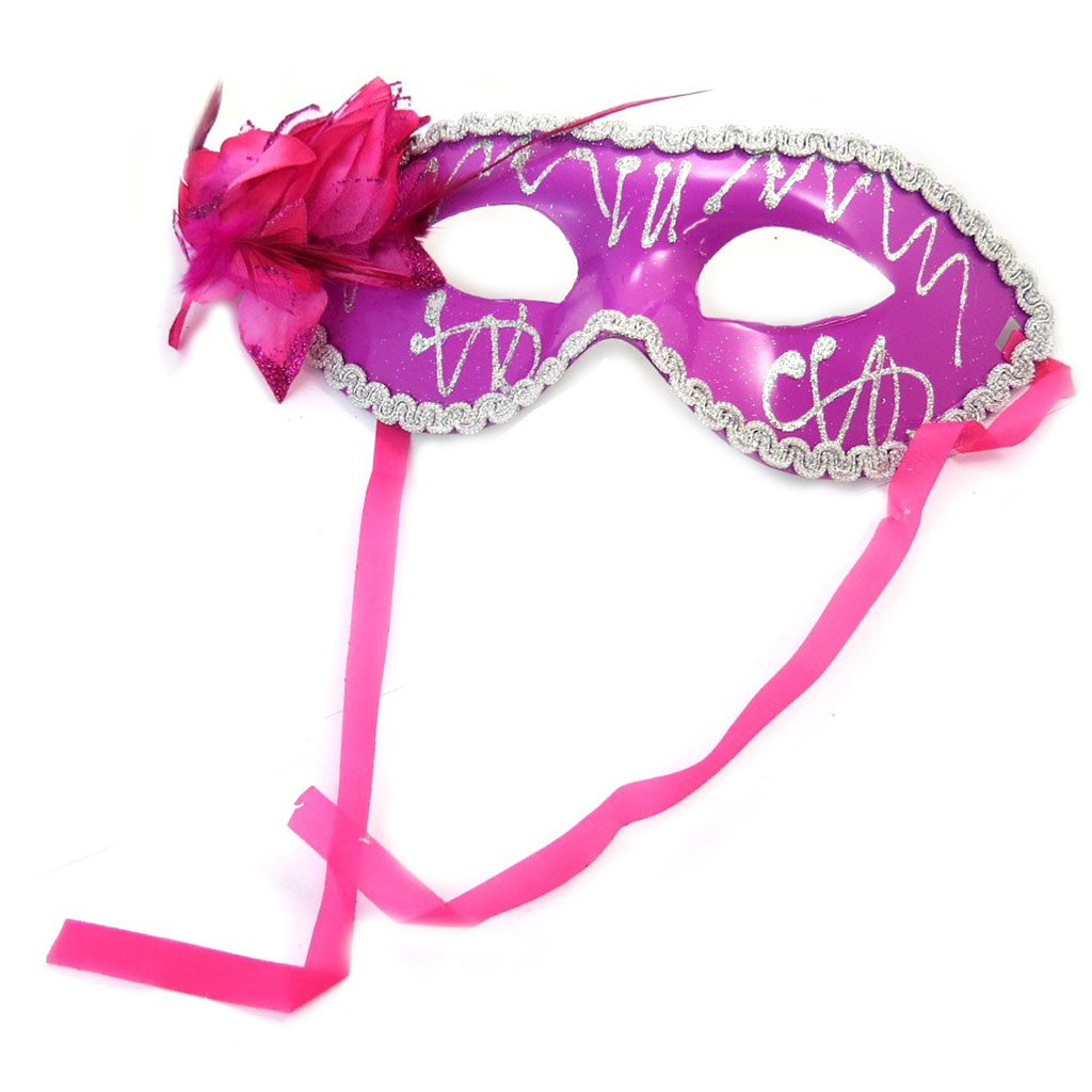 Masque créateur \'Carnaval de Venise\' rose - [N6182]