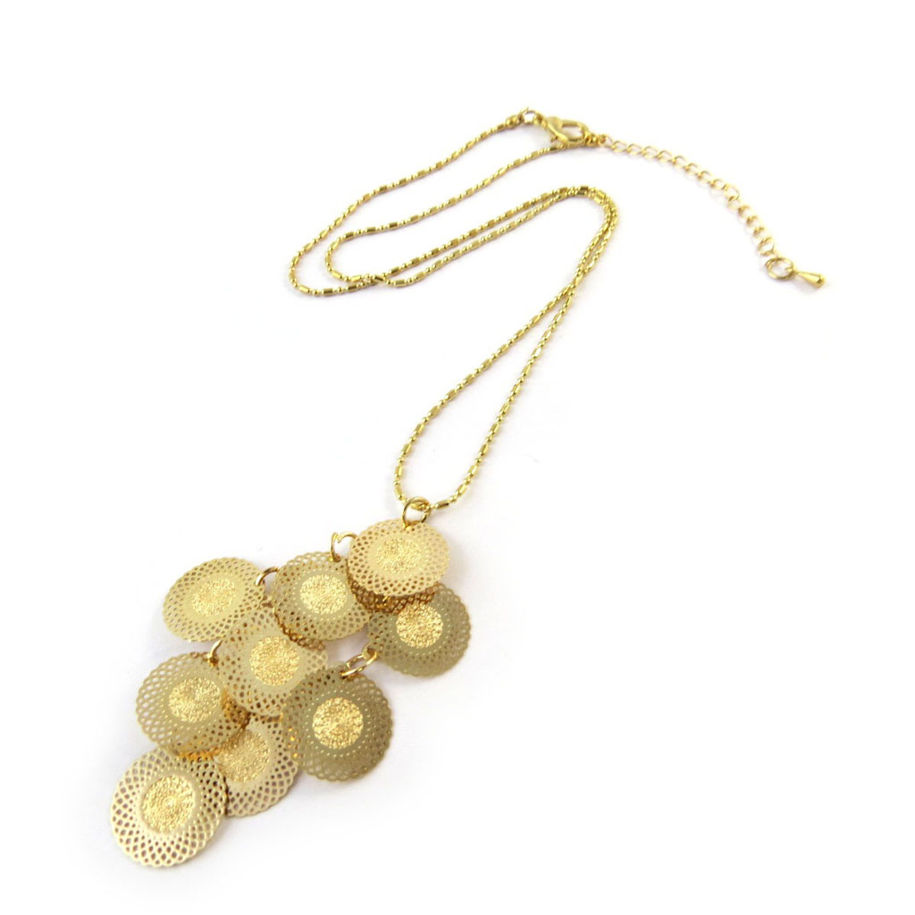 Collier créateur \'Carmen\' doré - [N8200]
