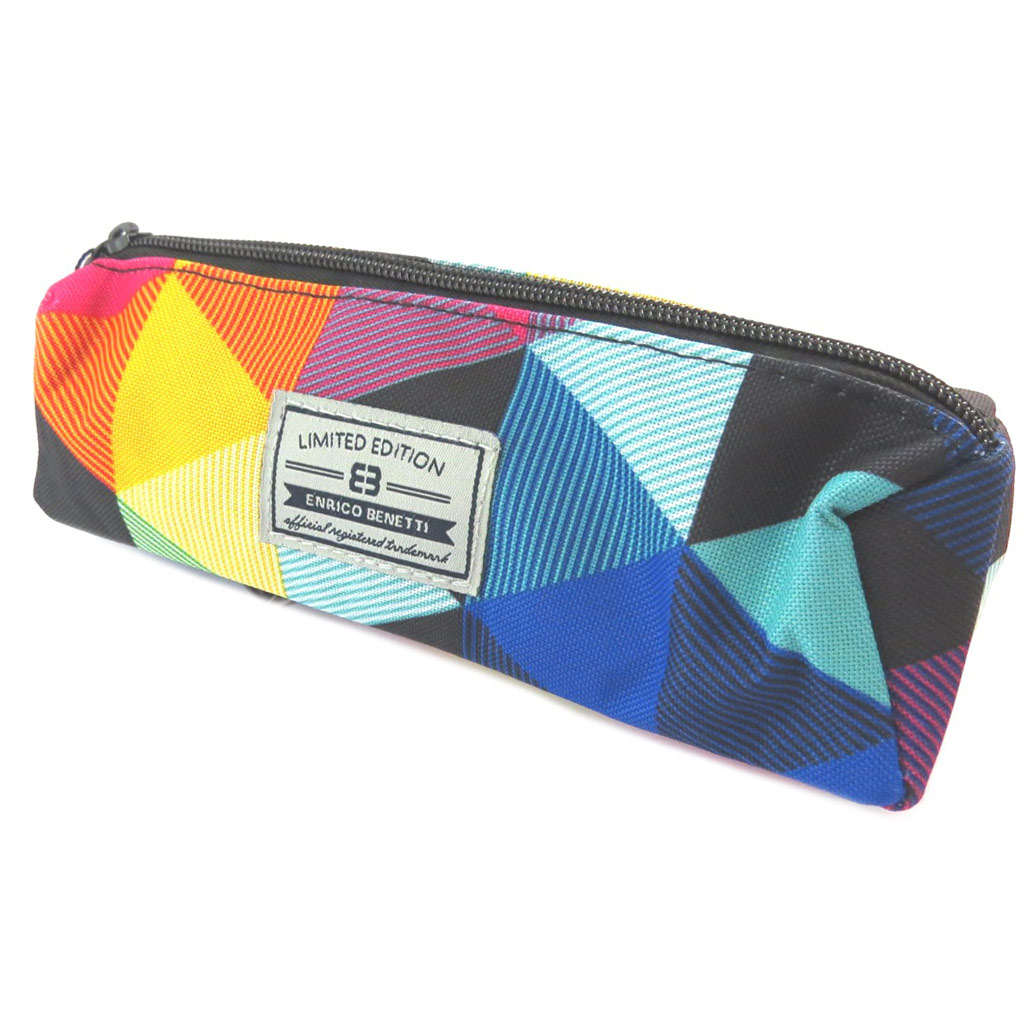 Trousse toile \'Enrico Benetti\' multicolore - 21x6x6 cm - [P2869]