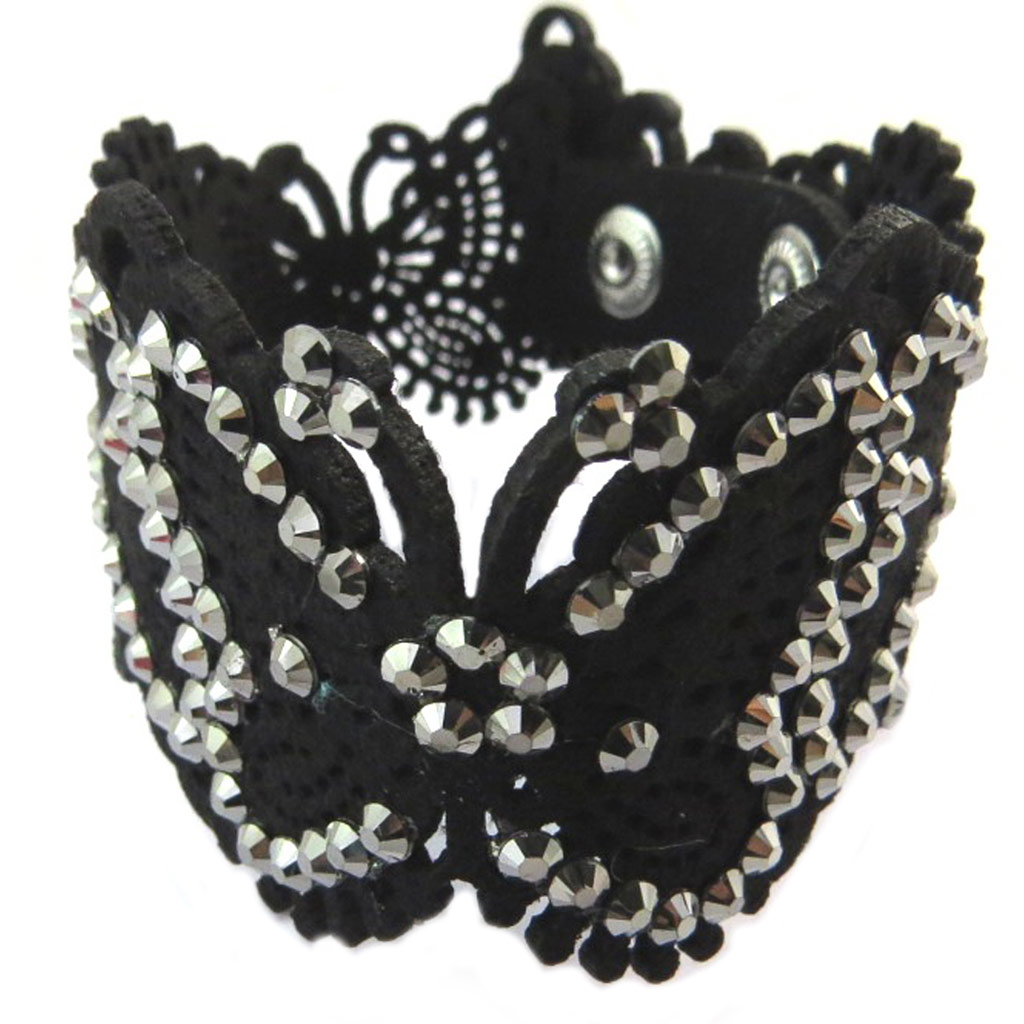 Bracelet Créateur \'Papillons\' noir - [P3374]