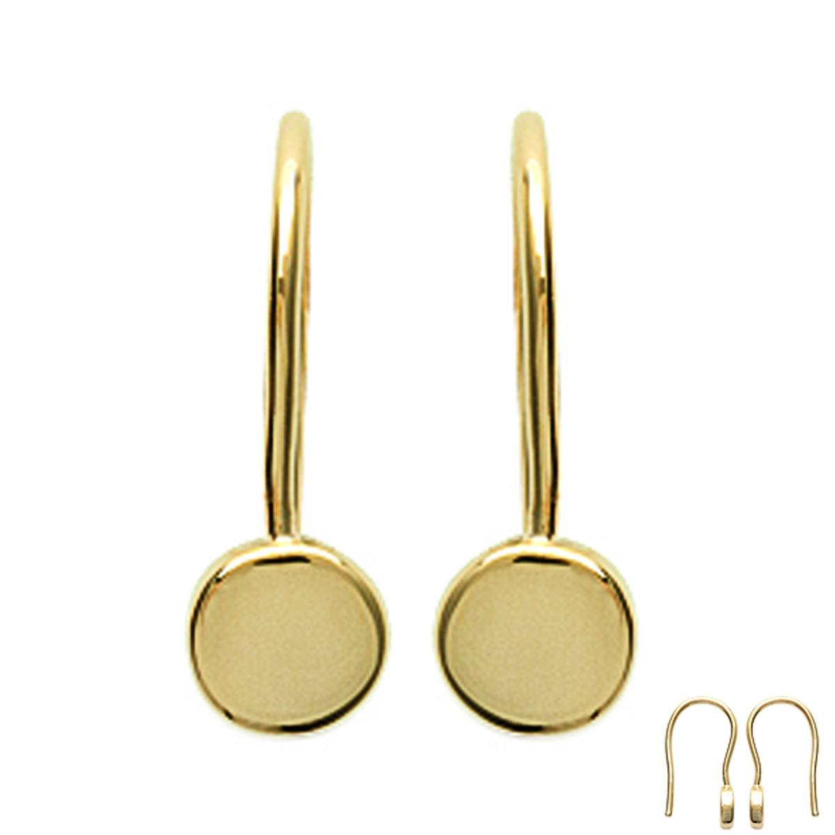 Boucles Plaqué Or \'Chorégraphie\' doré - 5 mm - [K3829]