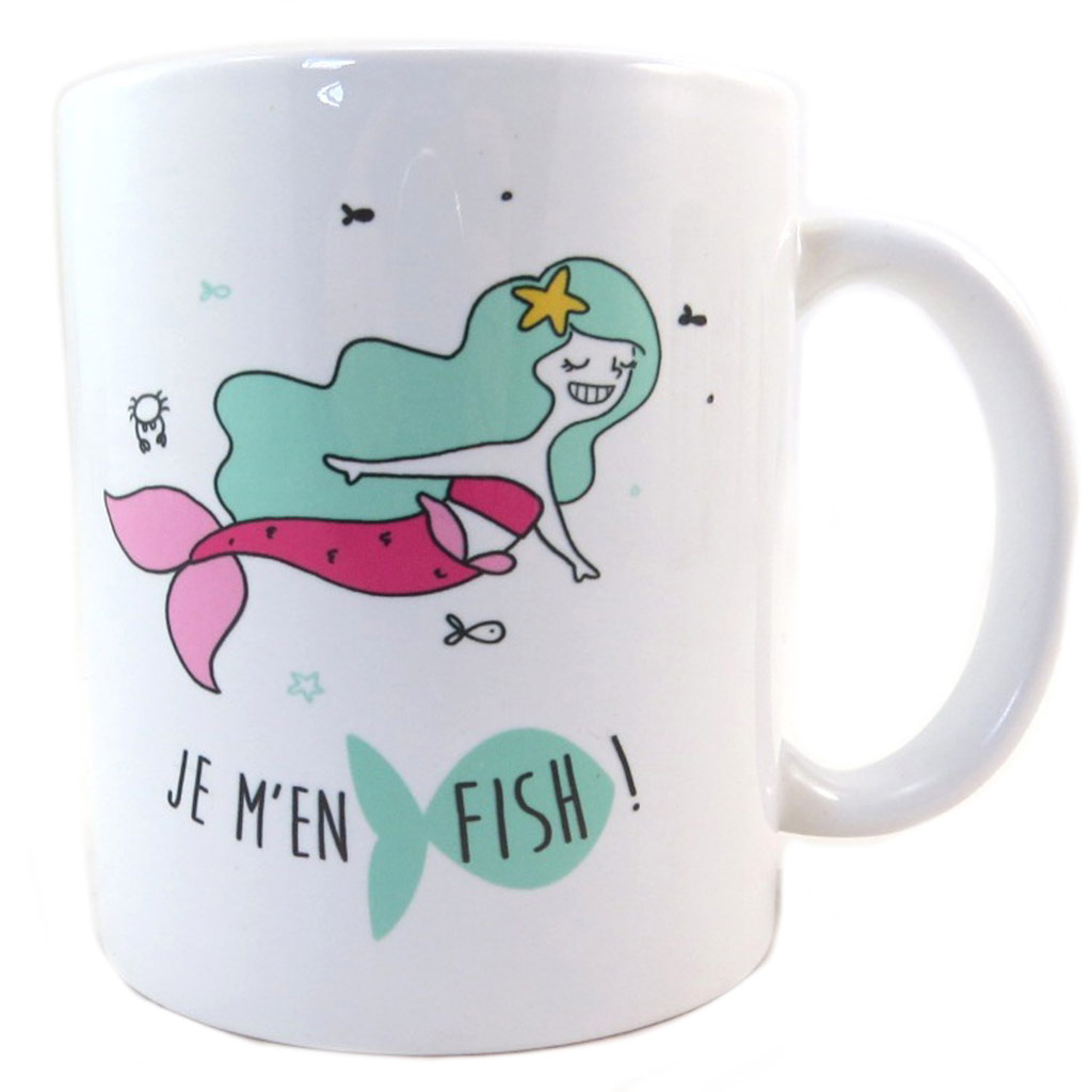 Mug céramique \'Sirène Mania\' (Je m\'en Fish) - [P9097]