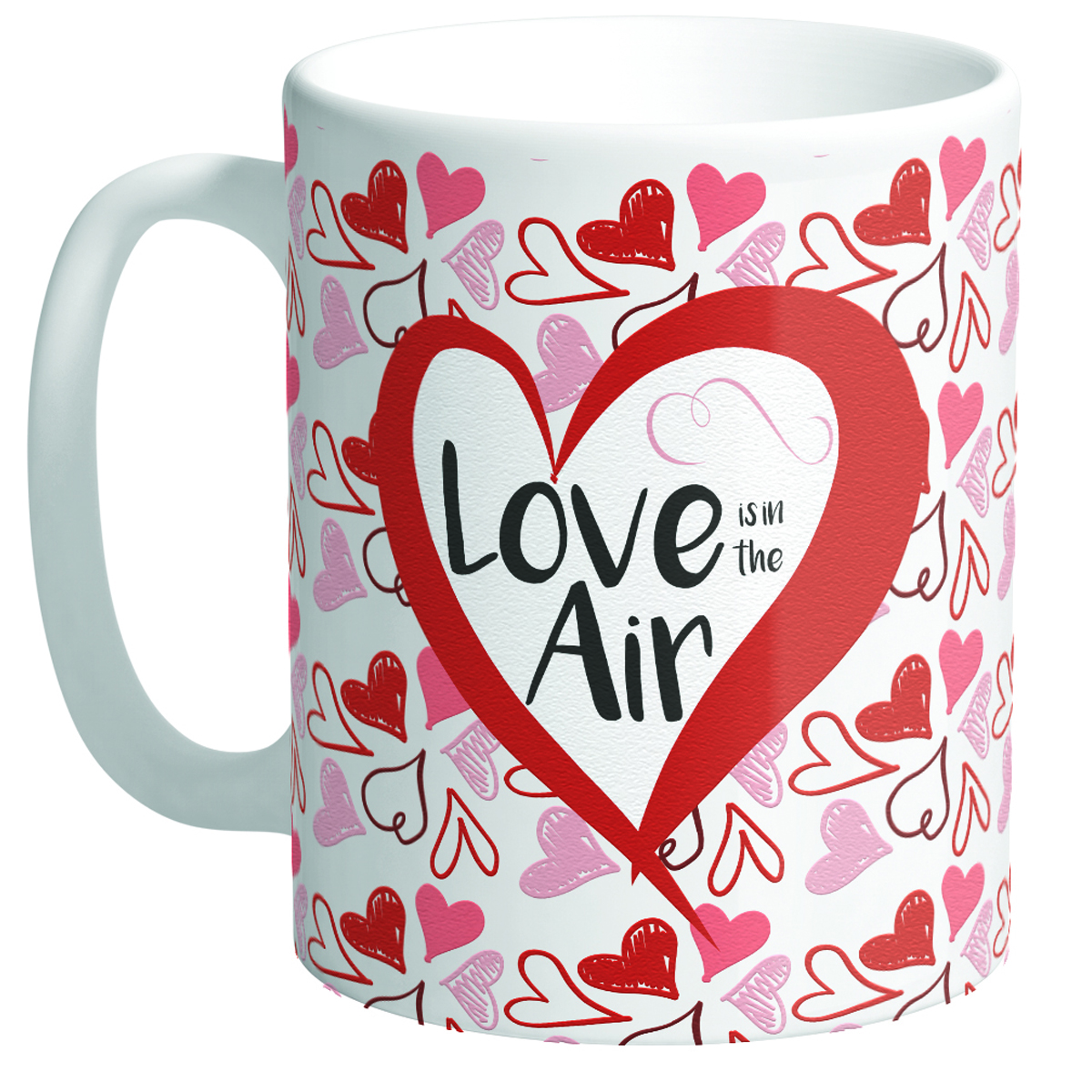 Mug céramique \'Messages\' (Love is in the Air) - 95x8 cm - [Q3370]