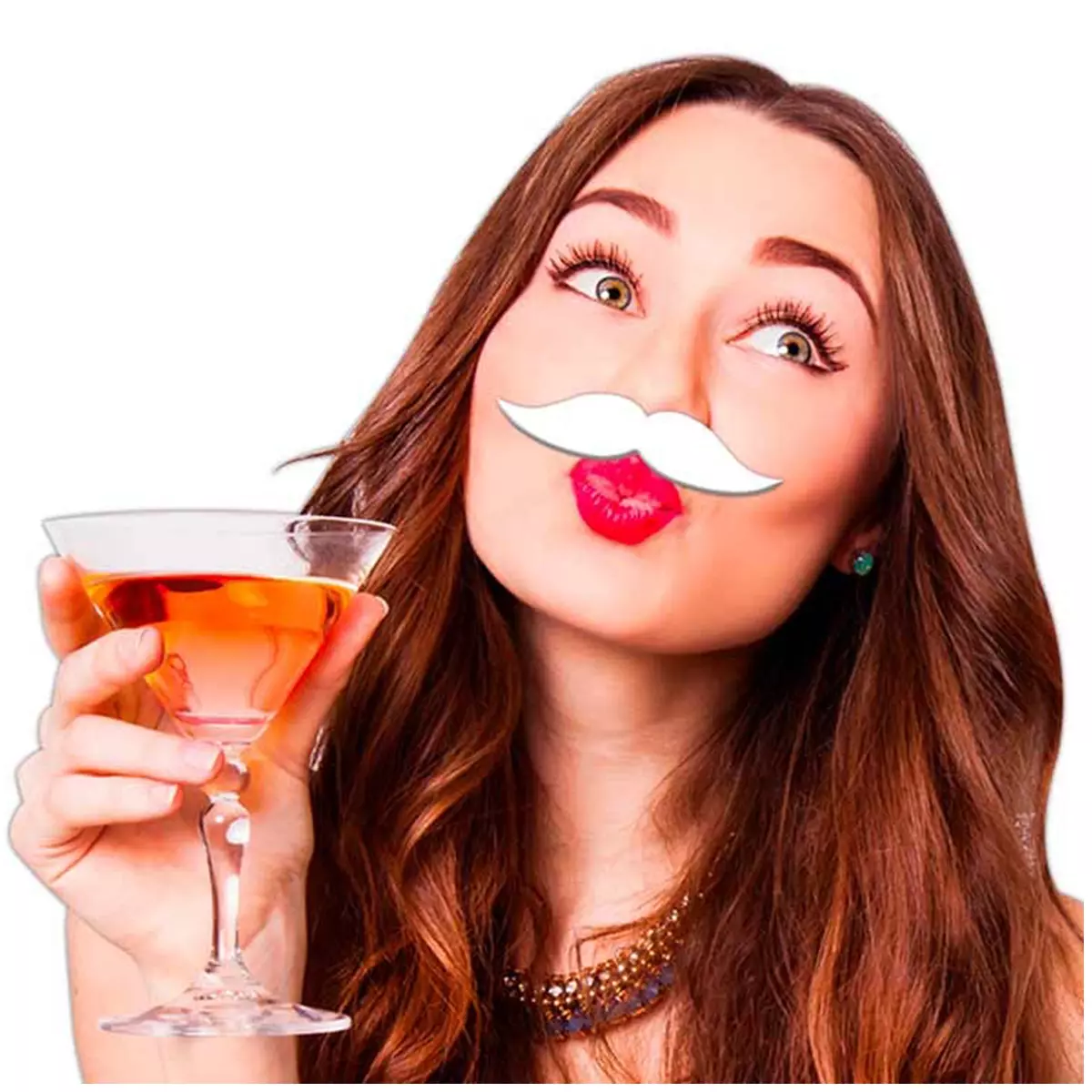 les trésors de lily Fausse moustache 'Coloriage' blanc 9x23 cm [Q5566]