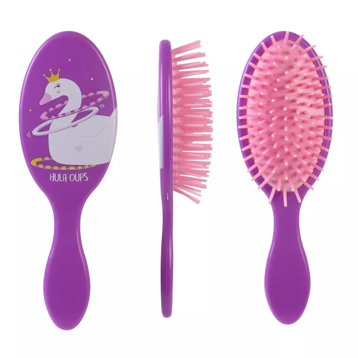 les trésors de lily Brosse à cheveux 'Cygne' violet (Hula Oups) 165x55 cm [Q7711]