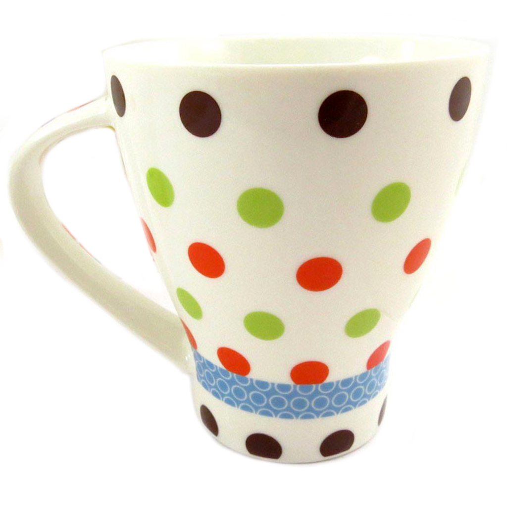 Mug céramique \'Boho\' multicolore - 10x9 cm - [Q8820]