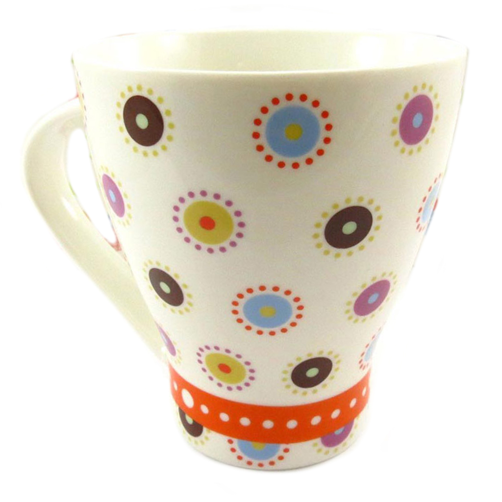 Mug céramique \'Boho\' multicolore - 10x9 cm - [Q8821]