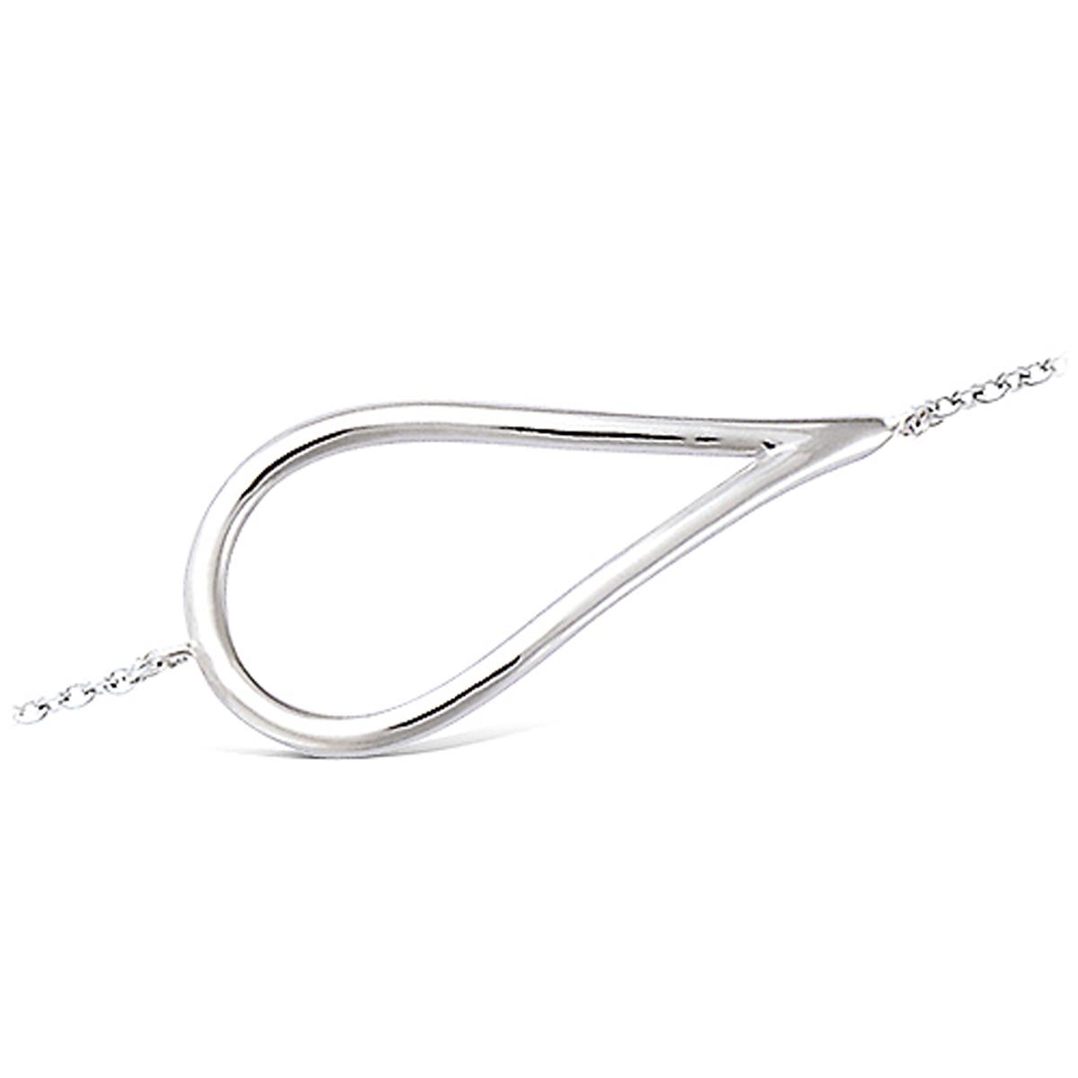 Bracelet Argent \'Chorégraphie\' argenté (rhodié) - 30x15 mm - [M6194]
