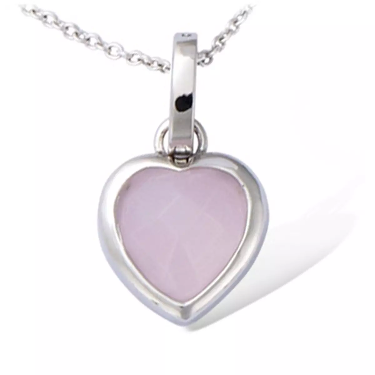 les trésors de lily Pendentif Argent 'Love' rose argenté (rhodié) 20x11 mm [M6197]