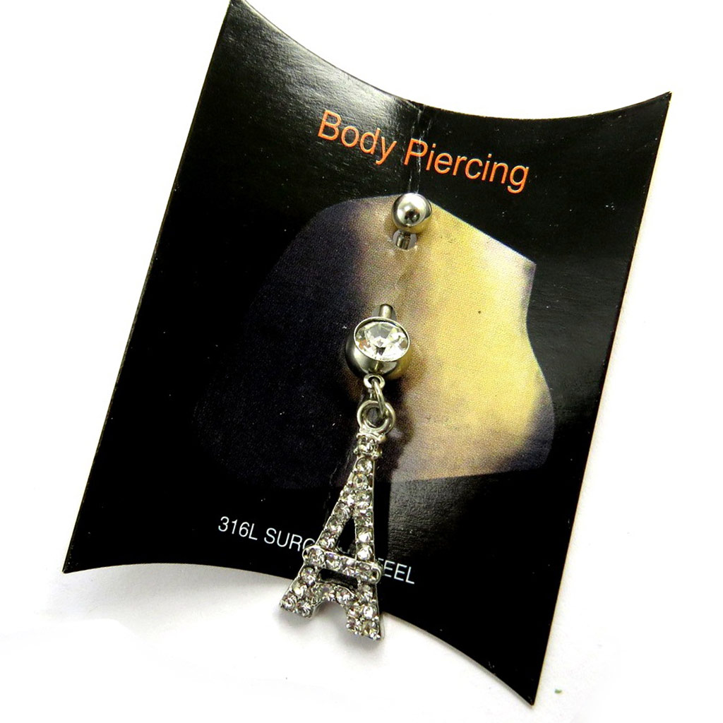 Body Piercing \'Tour Eiffel\' blanc - [N1689]