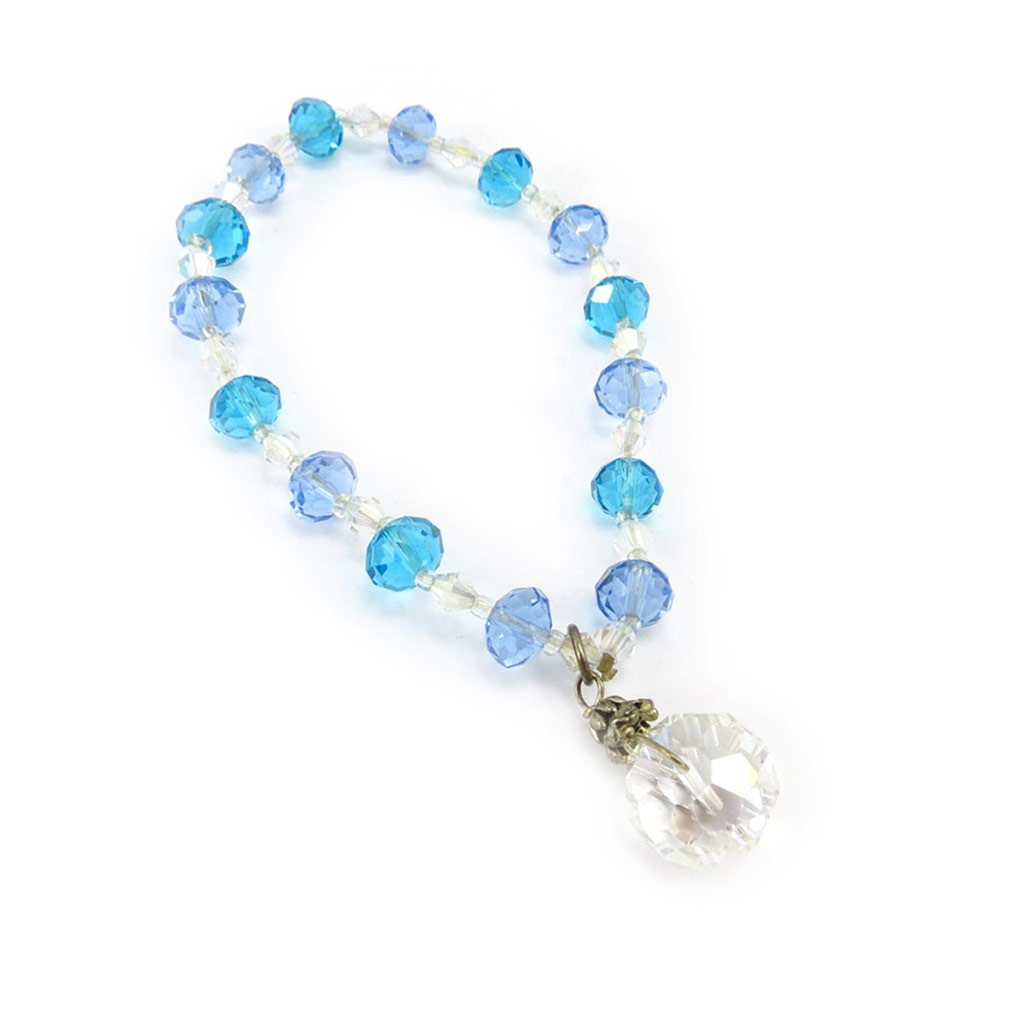 Bracelet créateur \'Minéralia\' bleu blanc - [J6166]