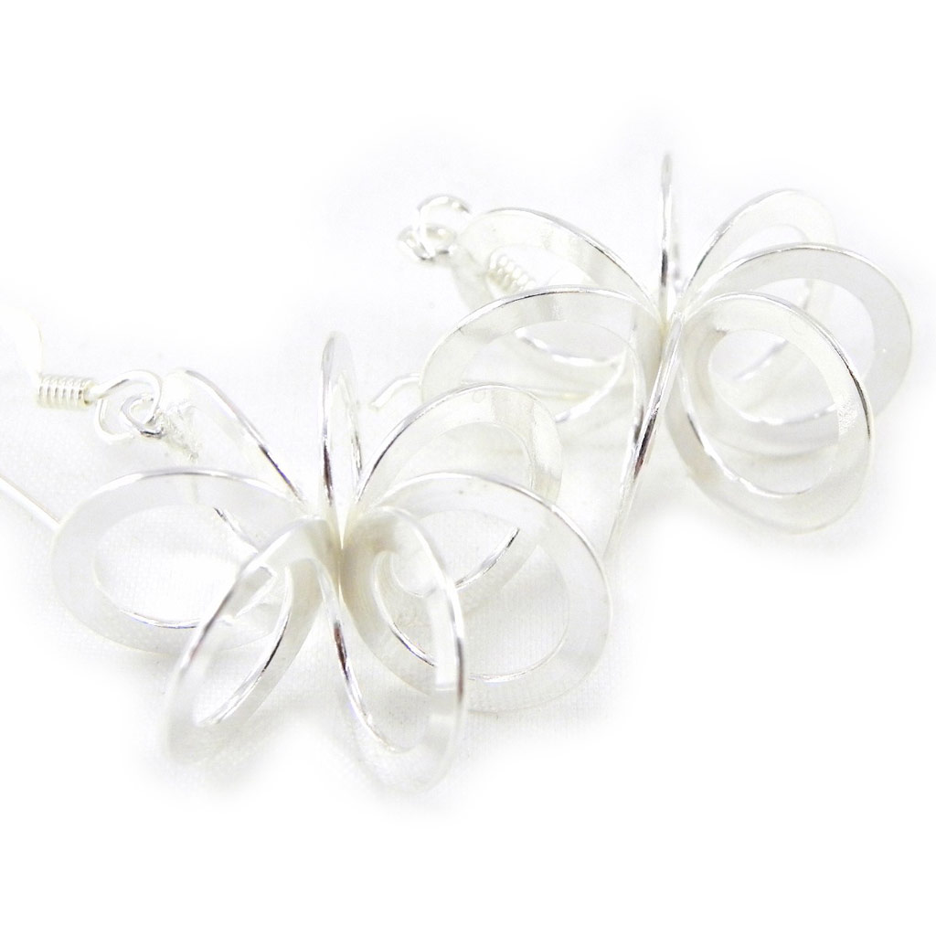 Boucles Argent \'Chorégraphie\'  - [H2535]