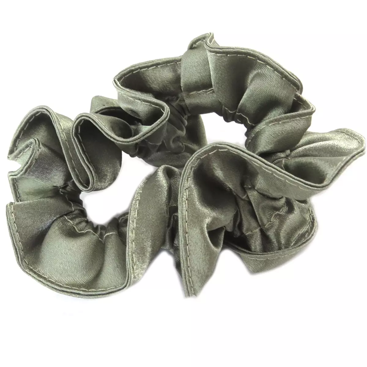 les trésors de lily Chouchou créateur 'Sissi' vert (satiné) largeur 4 cm [Q0101]