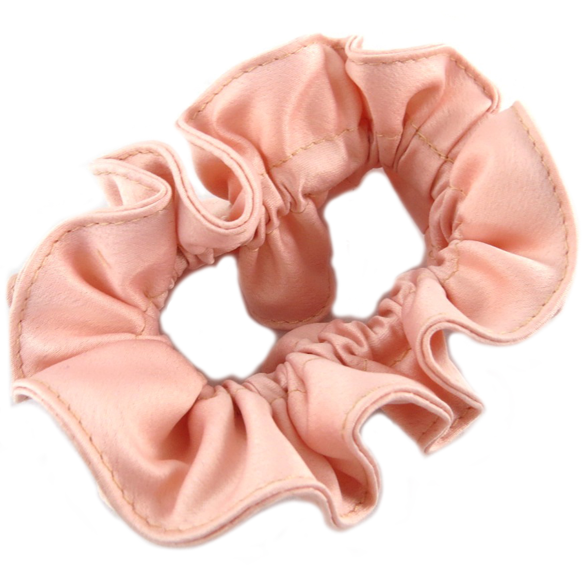 Chouchou créateur \'Sissi\' rose (satiné) - largeur 4 cm - [Q0102]