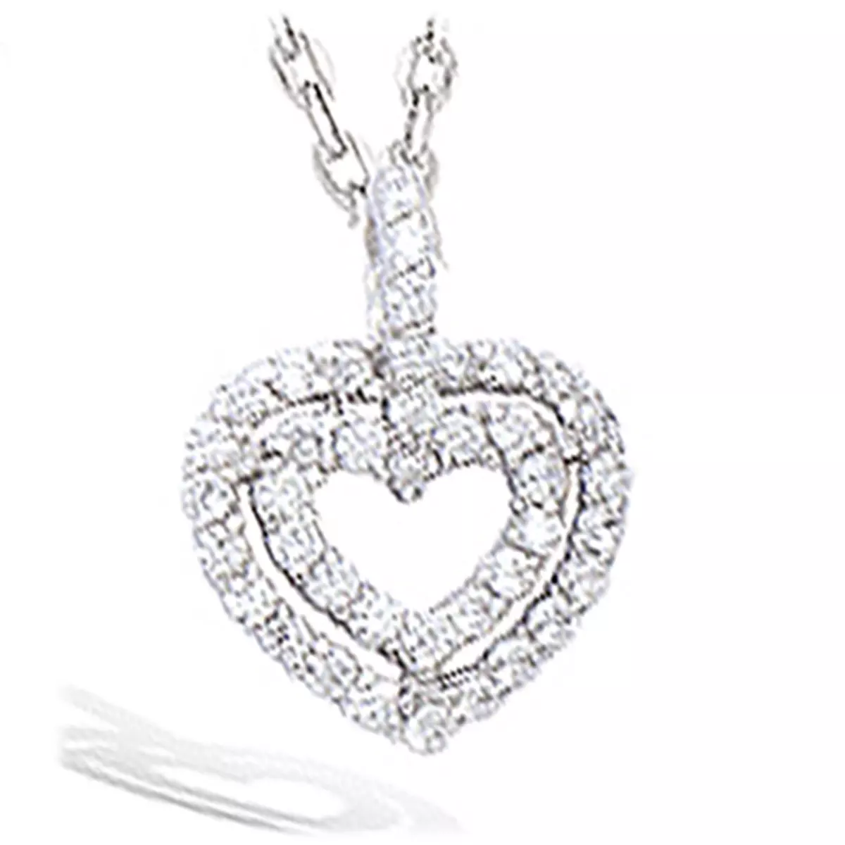 les trésors de lily Pendentif Argent 'Love Divine' Blanc argenté (rhodié) 14x11 mm [M6216]