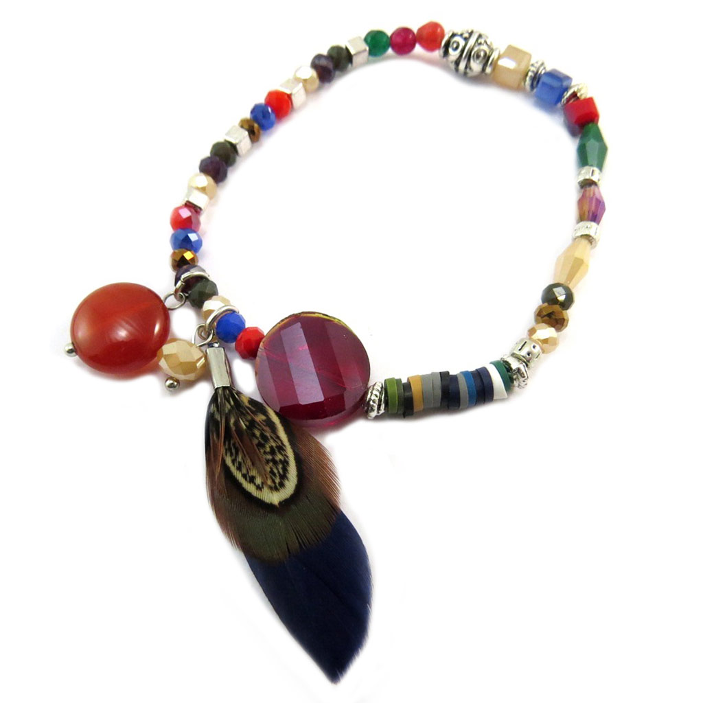 Bracelet fantaisie \'Navajos\' multicolore - [P3632]