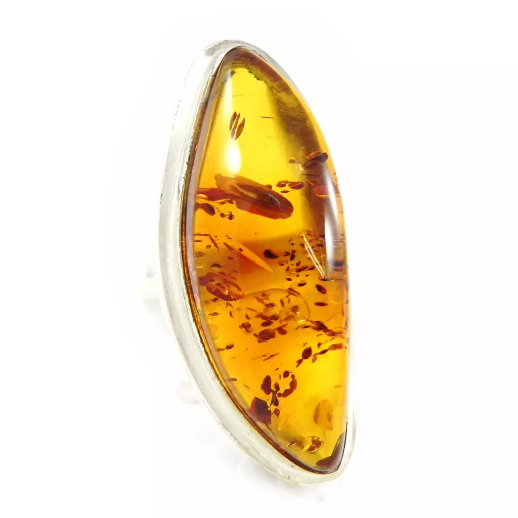 les trésors de lily Bague Argent 'Chloé' Ambre [F9714]