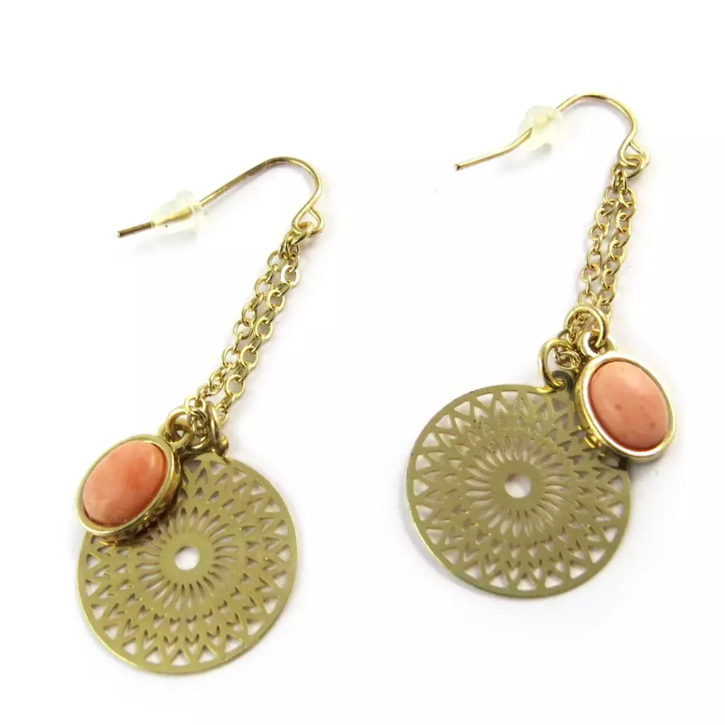 les trésors de lily Boucles 'Carmen' doré [N9899]