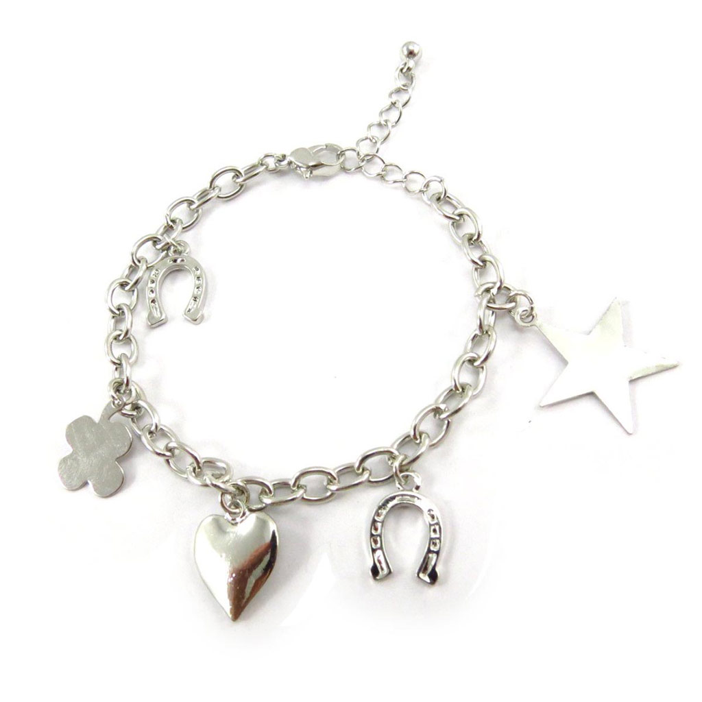 Bracelet créateur \'Chorégraphie du Bonheur\' argenté - [J6343]