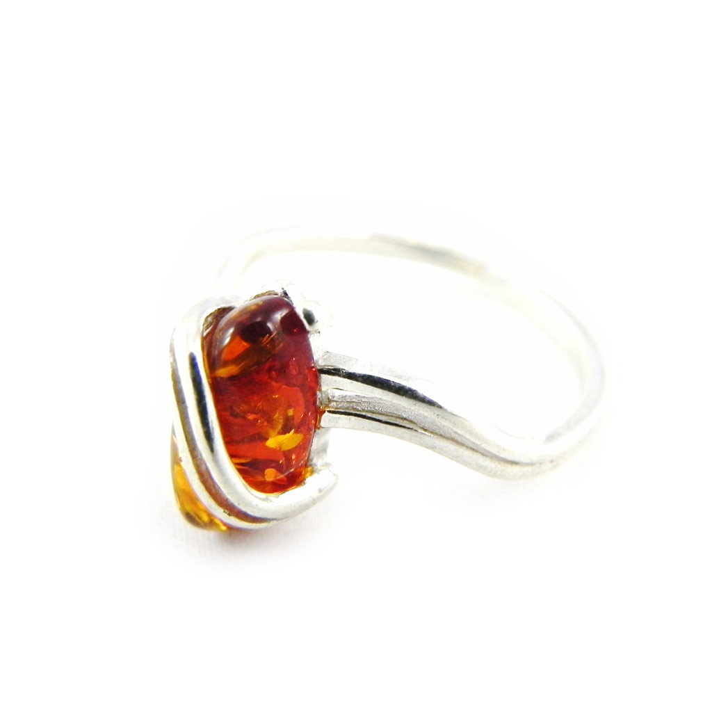 Bague Argent \'Inspiration\' Ambre  - [F9730]