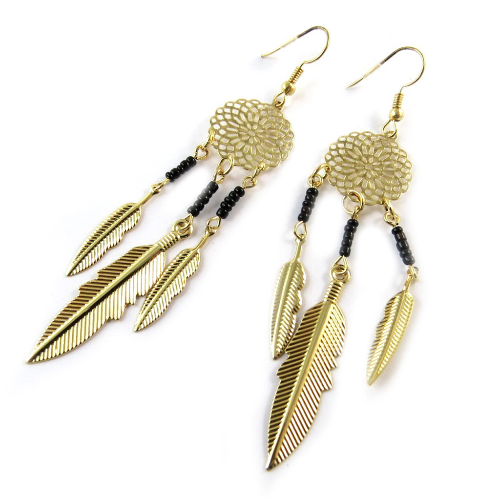 Boucles \'Navajos\' doré - [N9911]