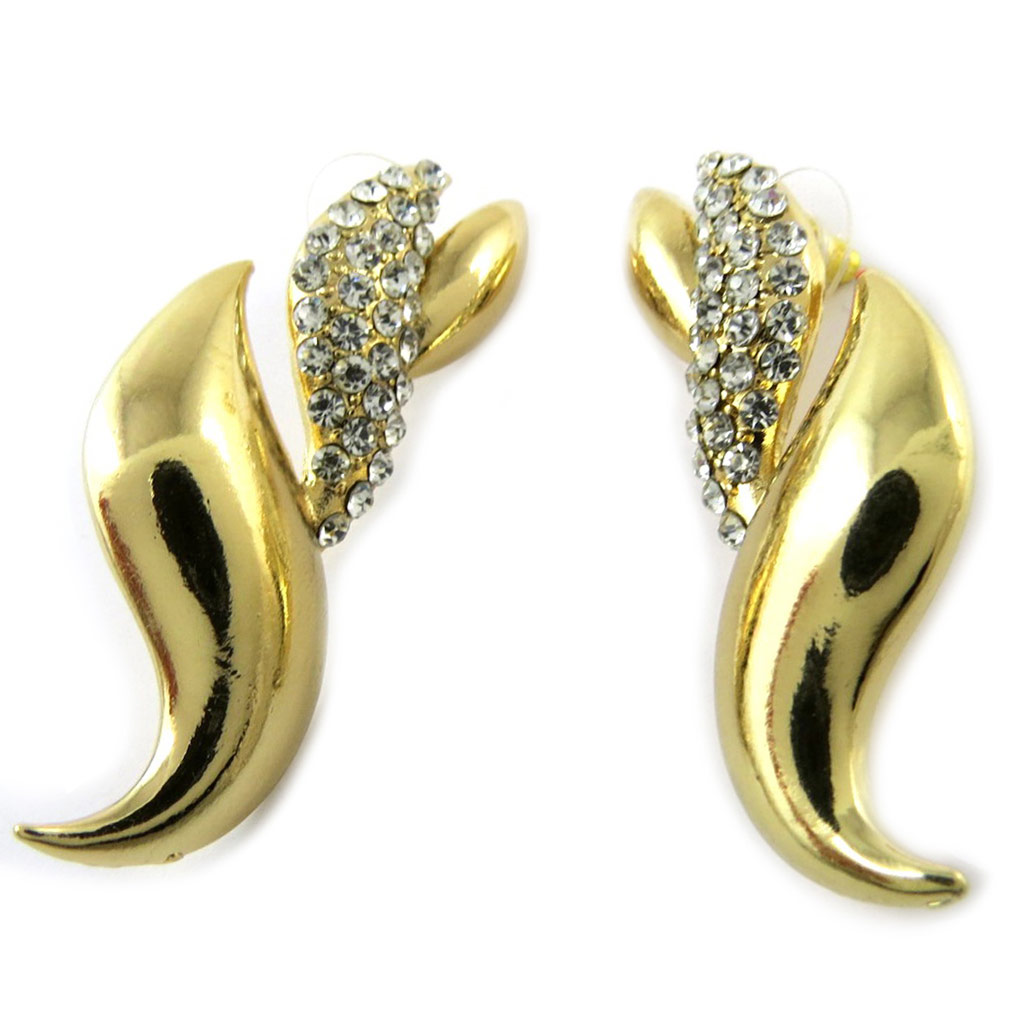 Boucles créateur \'Sissi\' blanc doré - [N9924]