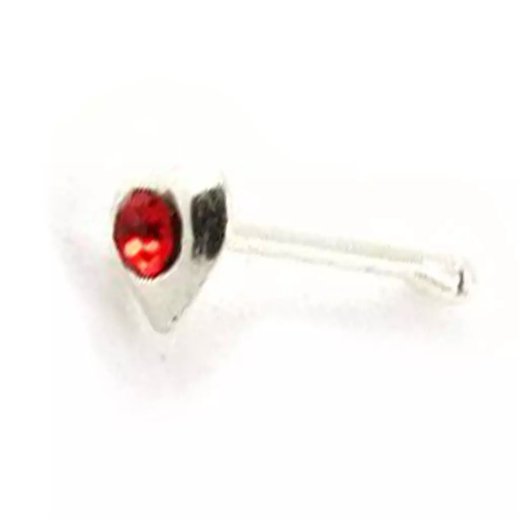 les trésors de lily Stud Argent 'Coeur' Rouge [C9980]