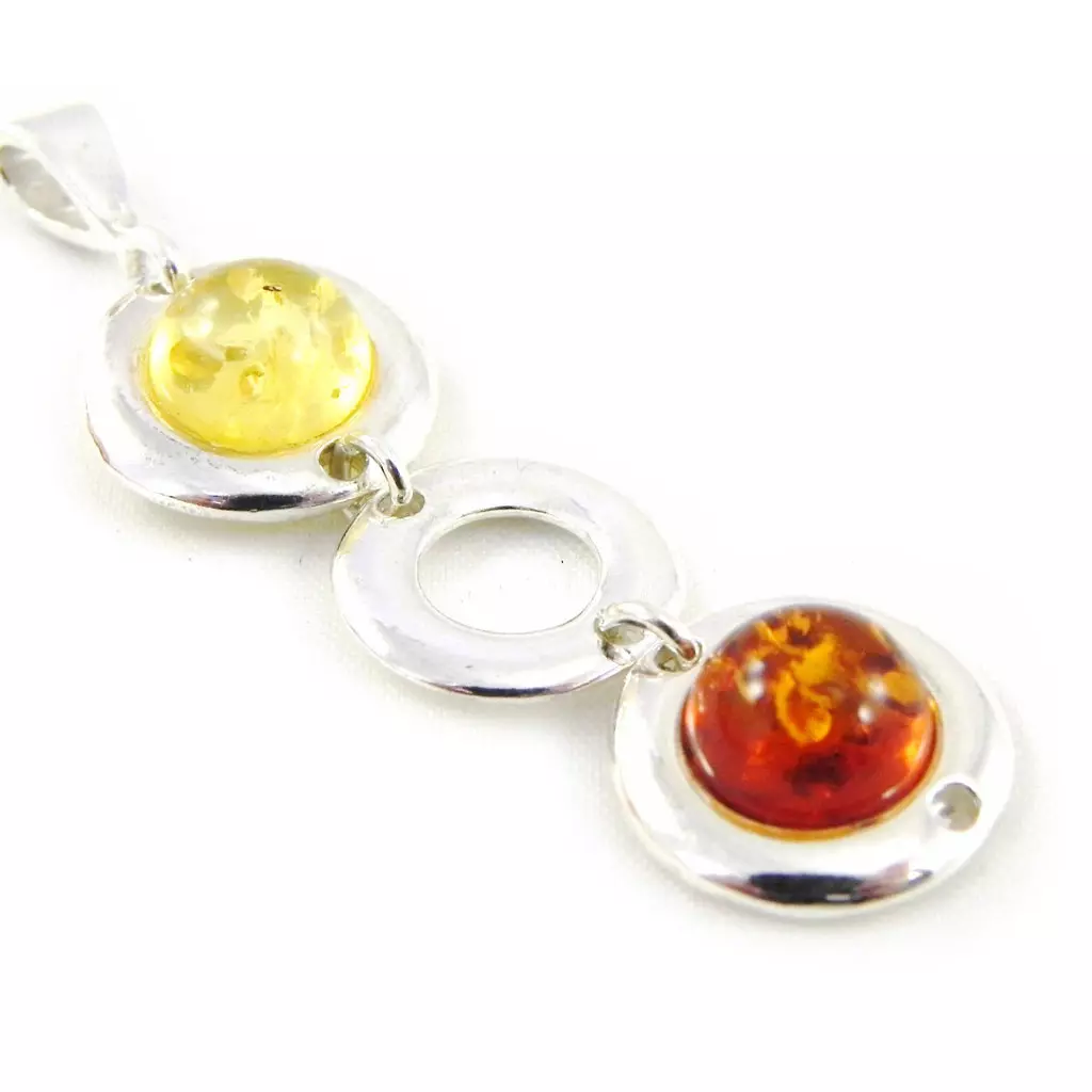 les trésors de lily Pendentif Argent 'Inspiration' Ambre [F9833]