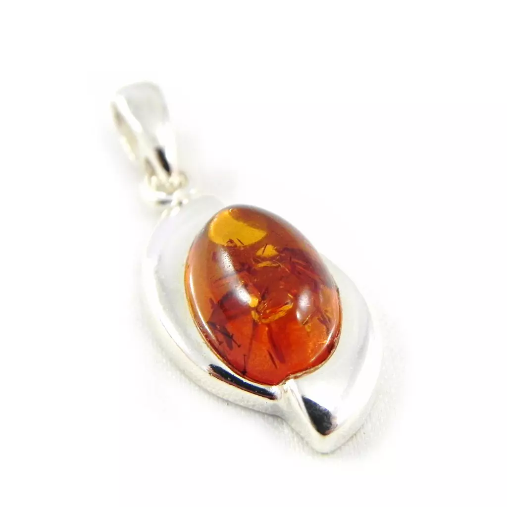 les trésors de lily Pendentif Argent 'Inspiration' Ambre [F9849]