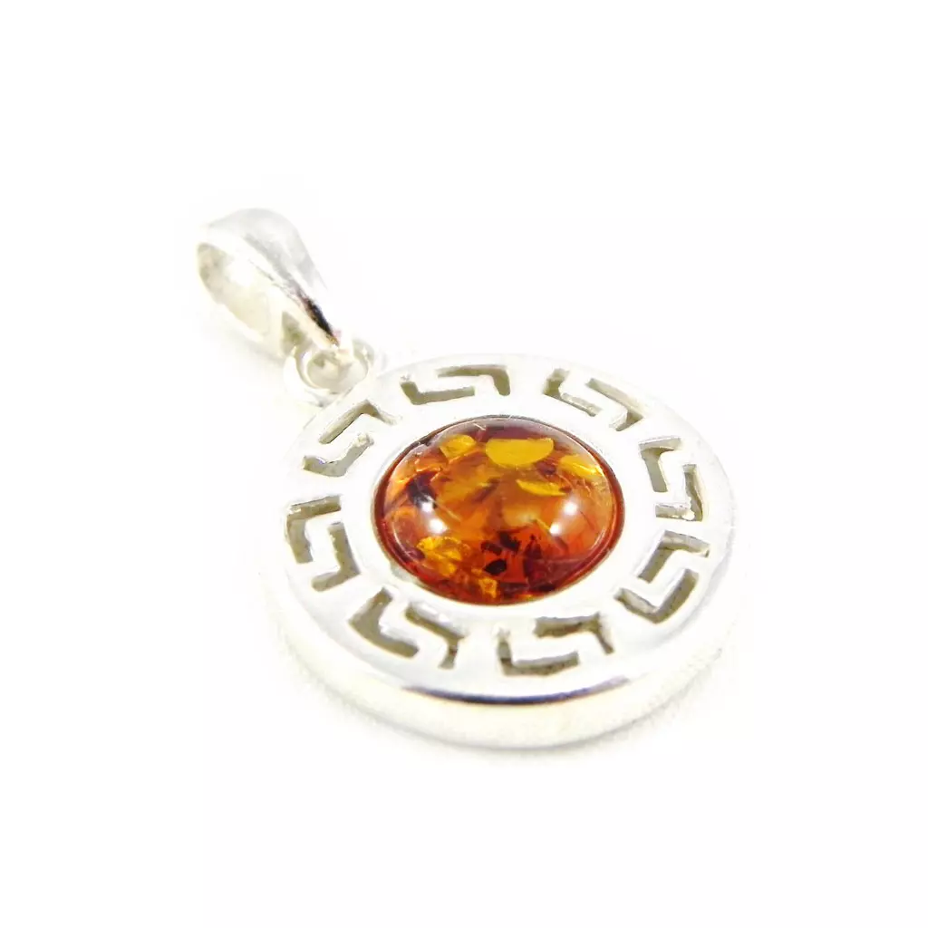 les trésors de lily Pendentif Argent 'Inspiration' Ambre [F9898]