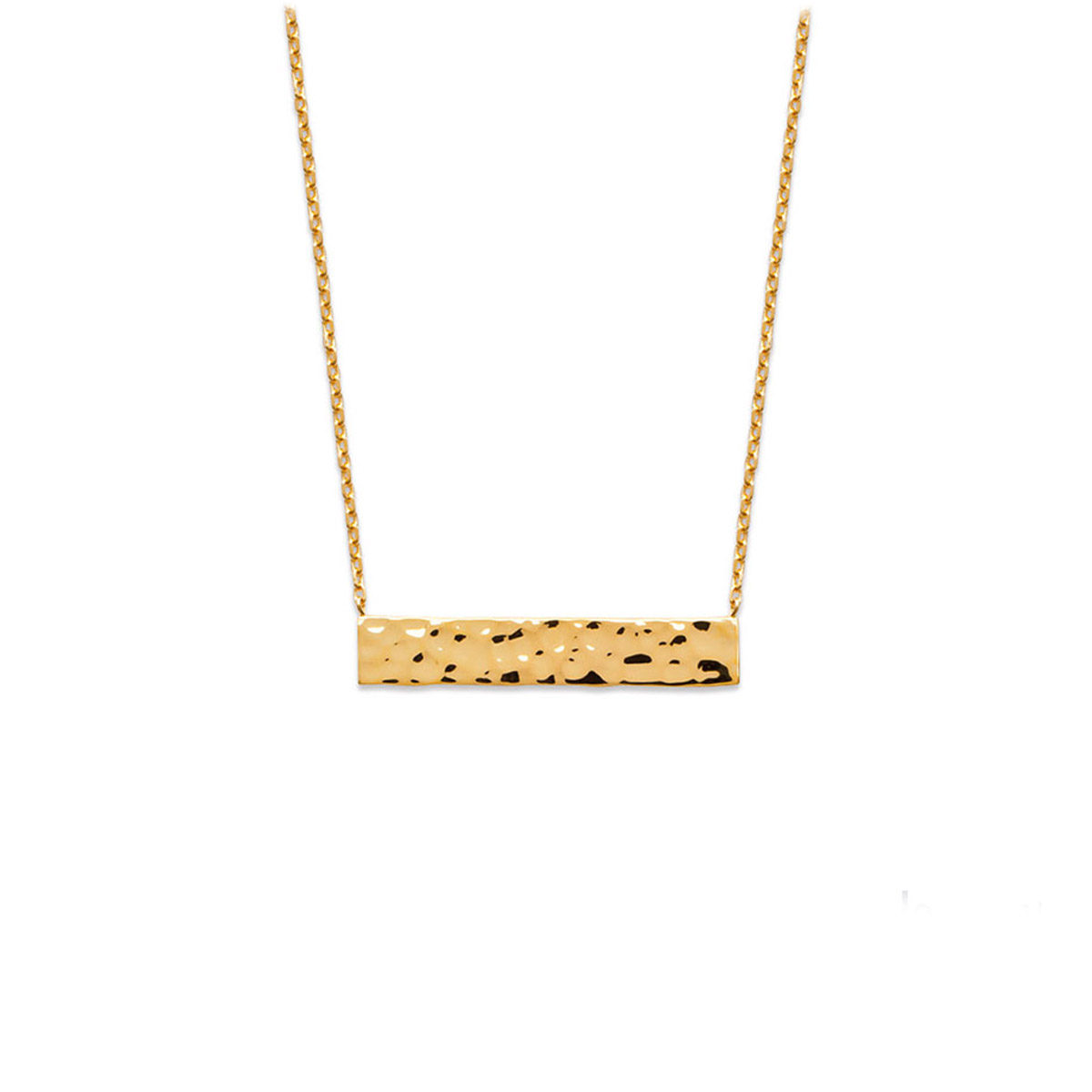 Collier Plaqué Or \'Cléopatra\' doré martelé - 30x5 mm - [Q6287]