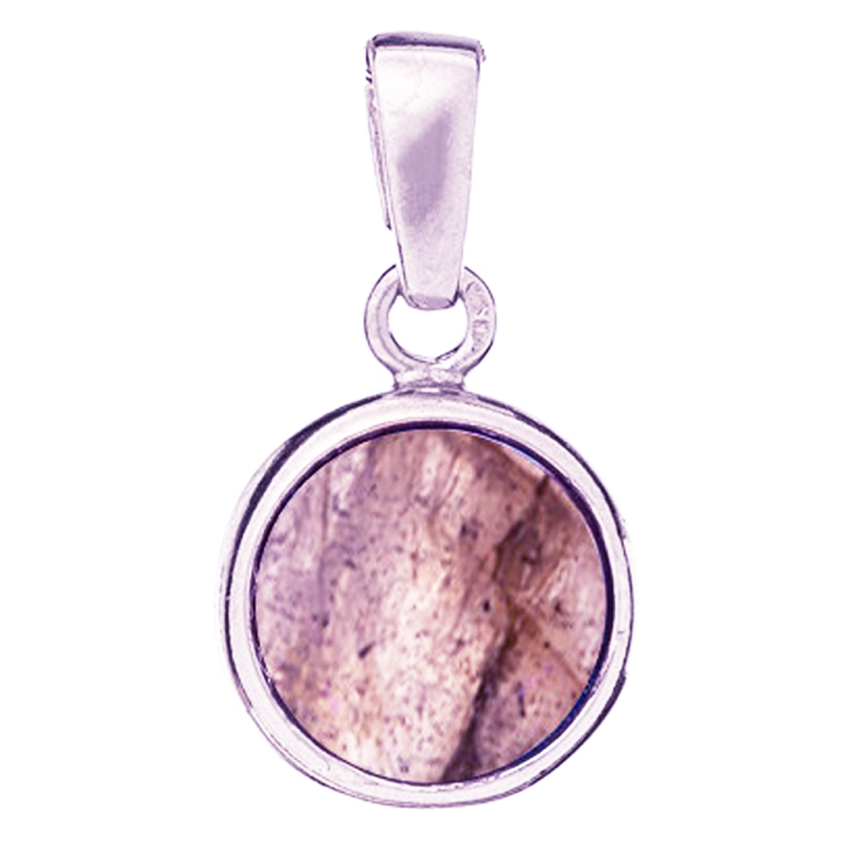 Pendentif Argent \'Meghan\' labradorite argenté (rhodié) - 12 mm - [R0806]